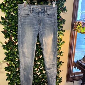American Eagle Outfitters Women's Light Blue Skinny Jeans